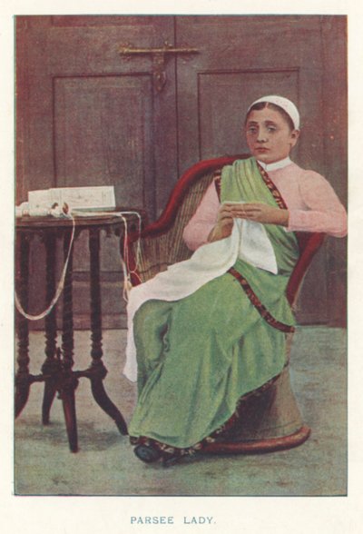 Indian Natives: Parsee Lady (coloured photo) 作者 印度摄影师