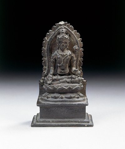 帕德玛帕尼（Padmapani）的爪哇人像，九世纪晚期（青铜器） 作者 印尼文
