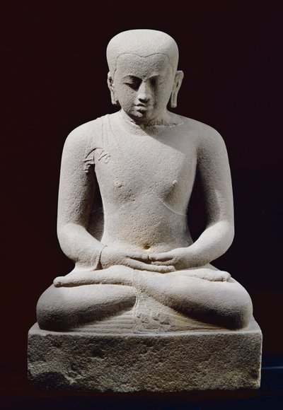 冥想僧侣，来自Candi Plaosan（安山岩） 作者 印尼学校