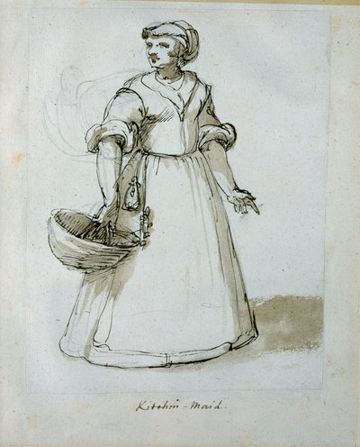 厨房女仆（纸本笔墨） 作者 伊尼戈·琼斯（Inigo Jones）