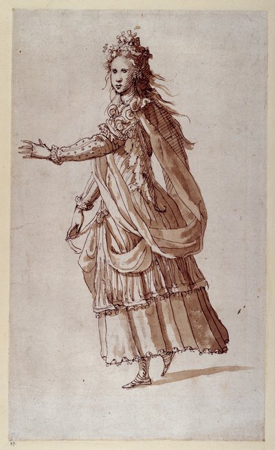 扮演奈亚德的女士（纸上笔墨 作者 伊尼戈·琼斯（Inigo Jones）