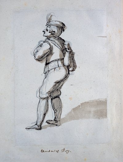 酒商的男孩（纸本钢笔） 作者 伊尼戈·琼斯（Inigo Jones）