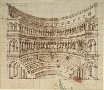 圆形剧场（纸上笔墨） 作者 伊尼戈·琼斯（Inigo Jones）