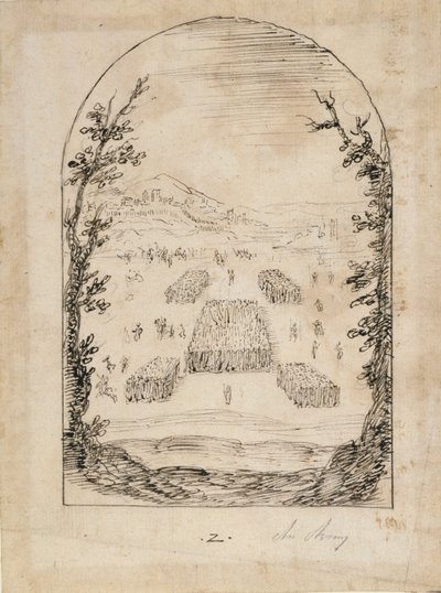 An army (pen & ink on paper) 作者 伊尼戈·琼斯（Inigo Jones）