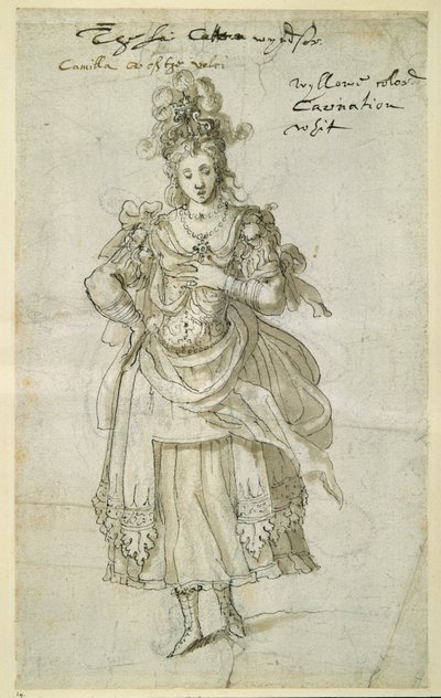 Camilla, c.1609 (pen & ink on paper) 作者 伊尼戈·琼斯（Inigo Jones）