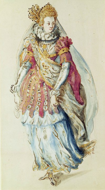 Lady Masquer的服装设计 作者 伊尼戈·琼斯（Inigo Jones）