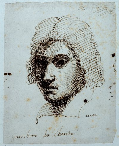Drawing of Guercino (pen & ink on paper) 作者 伊尼戈·琼斯（Inigo Jones）