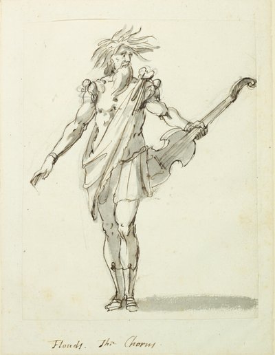 洪水：合唱团，约 1631 年（纸上笔墨） 作者 伊尼戈·琼斯（Inigo Jones）