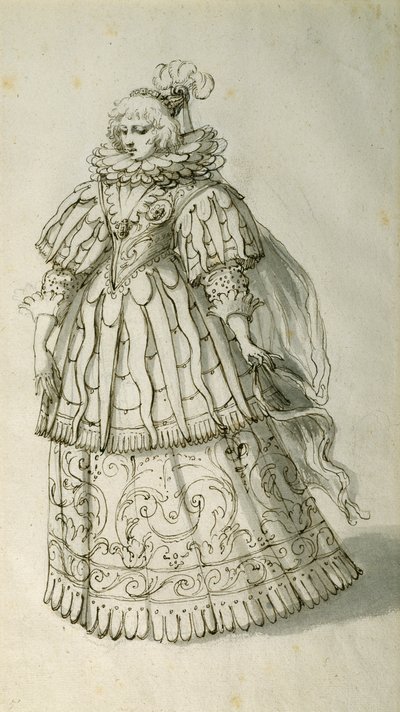 Masquer，约 1638 年（纸上笔墨） 作者 伊尼戈·琼斯（Inigo Jones）