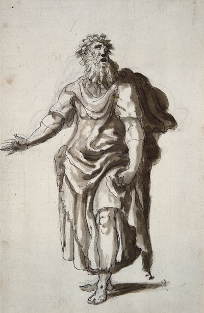 梅林》，约1610年（纸上笔墨）。 作者 伊尼戈·琼斯（Inigo Jones）