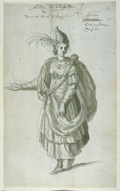 埃及女王贝雷尼丝（纸本笔墨） 作者 伊尼戈·琼斯（Inigo Jones）