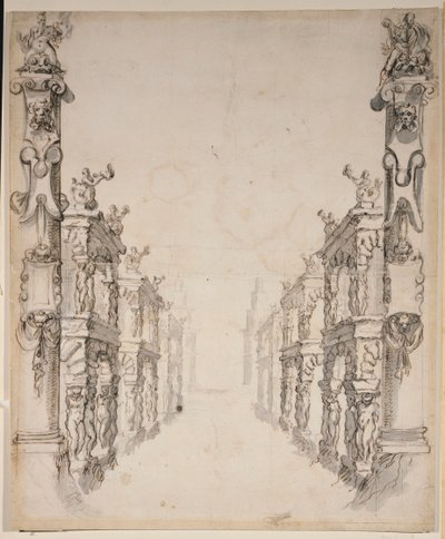 海洋之家》（纸上笔墨）。 作者 伊尼戈·琼斯（Inigo Jones）