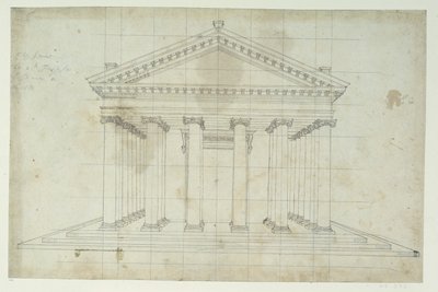 The Second Temple of Diana, c.1635 (pen & ink on paper) 作者 伊尼戈·琼斯（Inigo Jones）