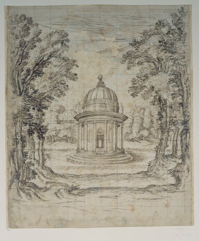 阿波罗神庙（纸本钢笔） 作者 伊尼戈·琼斯（Inigo Jones）