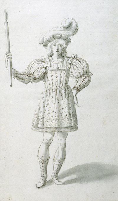火炬手（纸本笔墨） 作者 伊尼戈·琼斯（Inigo Jones）