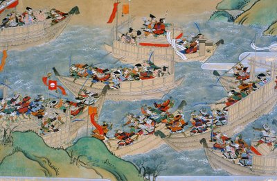 平家与源氏交战的丹之浦战役卷轴，2005 年（照片） 作者 艾拉·布洛克