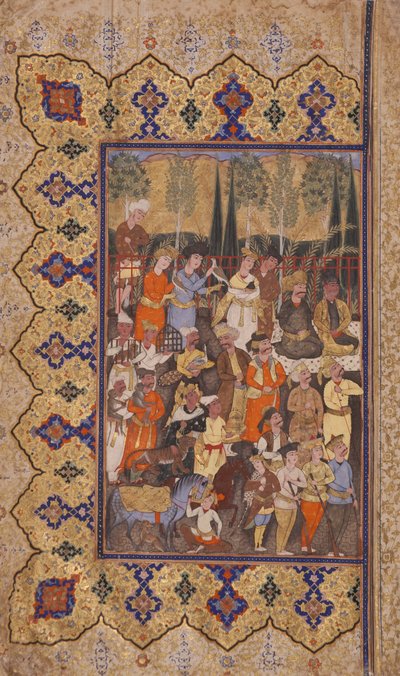 Luhrasp的成功（纸上不透明的wc和黄金） 作者 Iranian School