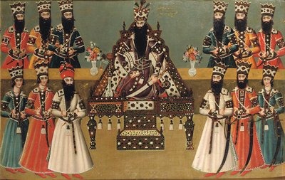 Fath“ Ali Shah和他的直接朝臣，约1815年 作者 伊朗学校