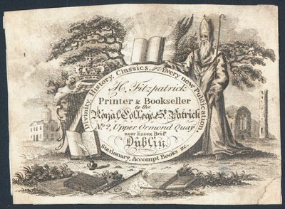 Trade card, H Fitzpatrick (engraving) 作者 爱尔兰学校