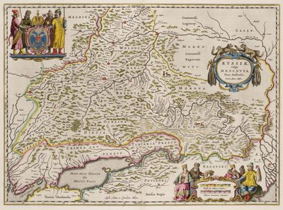 俄罗斯南部地图来自：Partes Septentrionalis et Orientalis, 1664年 作者 艾萨克·亚伯拉罕斯。马萨