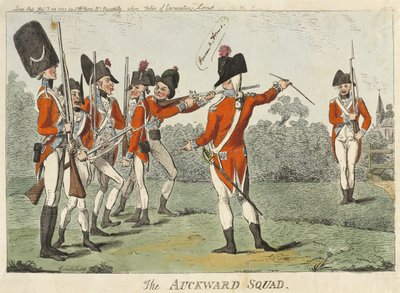 The Auckward Squad，1793（彩色蚀刻） 作者 艾萨克·克鲁克申克