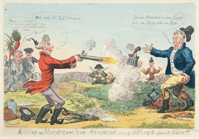 1809年（颜色蚀刻）杀死没有谋杀，或解决国家事务的新部长方式！ 作者 艾萨克·罗伯特·克鲁克香克