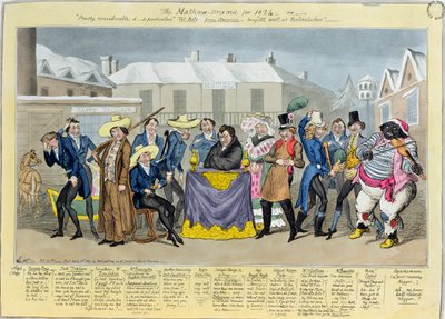 1824年的Mathew-Orama，酒吧。作者：G。Humphrey，1824年（彩色蚀刻） 作者 以撒，罗伯特和乔治·克鲁克香克