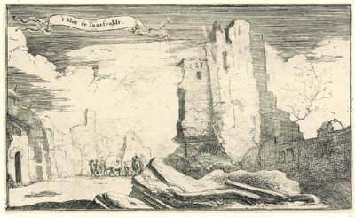 亚尔斯维尔德城堡，1672 年被法国人摧毁
亚尔斯维尔德城堡（标题见实物）
乌得勒支省被法国人于 1672 年摧毁的村庄和城堡的十三幅插图系列（系列标题） 作者 艾萨克·索瑞斯