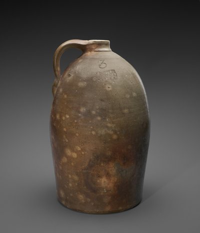 水罐c。 1873-1882年（盐釉陶土） 作者 以撒ac子陶器