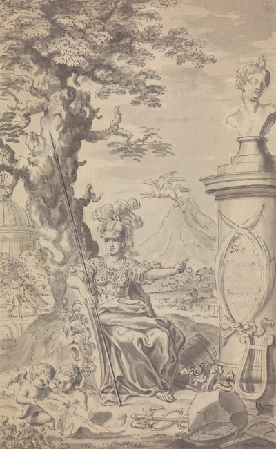 《城镇与乡村》杂志 - 1769 年卷首插画（第 1 期，因此没有卷号） 作者 艾萨克·泰勒