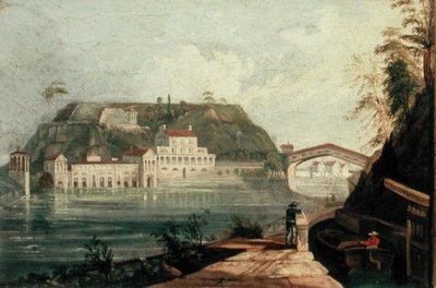 费尔蒙特水厂，根据W.H.巴特利特约1835年的雕刻作品（布面油画） 作者 艾萨克·威廉姆斯