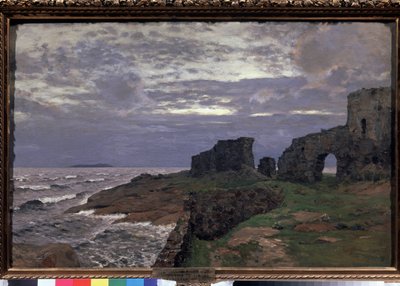 Vestiges du passe, Crepuscule, Finlande (Remainders of the past, Twilight, Finlande) - Peinture de Isaak (Isaac) Ilyich Levitan (1860-1900), huile sur toilee (过去的残余，暮色，芬兰) 作者 艾萨克·伊里奇·列维坦