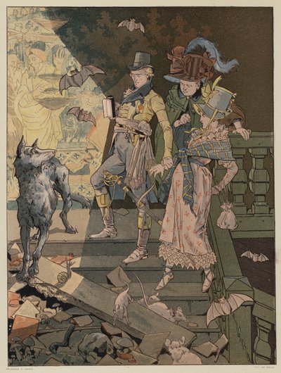 La Dame de Gai-Fredon的场景，Quatrelles (Ernest L