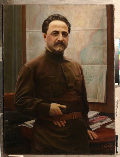 格里戈里-奥尔忠尼启则 - 格里戈里（谢尔戈）-奥尔忠尼启则（1886-1937）肖像 - 布罗茨基，伊萨克-伊兹拉列维奇（1884-1939） - 1929 - 布面油画 - 莫斯科国家中央军事博物馆 作者 Isaak Israilevich Brodsky