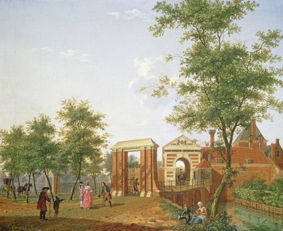 Zylpoort的视图，哈莱姆，1780年 作者 艾萨克·乌沃特（Isaac Ouwater）