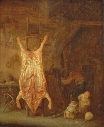 屠猪（油画） 作者 伊萨克·范·奥斯塔德（Isack van Ostade）