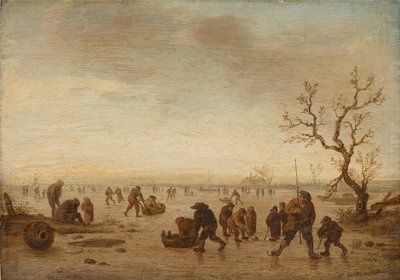 冰上溜冰者，c.1642-45（橡木油画） 作者 伊萨克·范·奥斯塔德（Isack van Ostade）