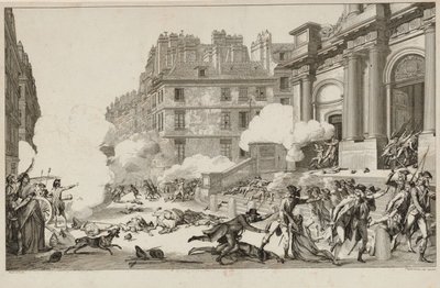 13 Vendémiaire.拿破仑-波拿巴平息了保皇党的叛乱......在巴黎，1797年。 作者 伊西多尔·斯坦尼斯拉斯·赫尔曼