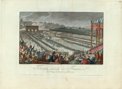 1790年7月14日在Champ de Mars举行的联邦节，1790年。 作者 伊西多尔·斯坦尼斯拉斯·赫尔曼