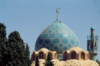 Shah Nematollah Vali陵墓的绿松石铺磁砖的圆顶，建于1330-1430之间 作者 伊斯兰学校