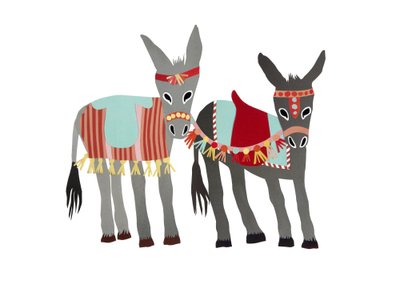 驴子，2014 年（剪纸） 作者 伊莎贝尔·巴伯