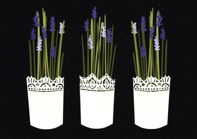薰衣草花盆，2014 年（纸质） 作者 伊莎贝尔·巴伯