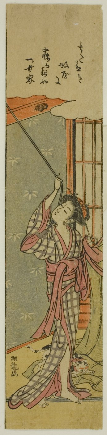 挂蚊帐的年轻女子 作者 oda田K