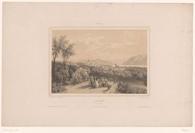 洛桑风光
洛桑。Vue générale（物品上的标题）
瑞士的面孔（系列名称）
瑞士（文物上的系列名称） 作者 伊索多·洛朗·德罗伊（Isodore Laurent Deroy）