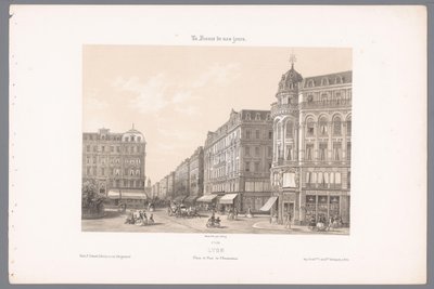 里昂伊佩尔特里斯街的 Zicht op de Place
里昂Place et Rue de l