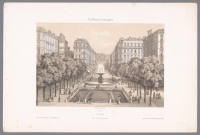 Zicht op de Place en de Rue Impériale te Lyon
里昂。Place et Rue Impériale（物品标题）
Hedendaags Frankrijk（系列标题）
我们时代的法国》（文物上的系列名称） 作者 弗里克兄弟