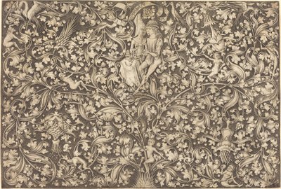 两位恋人的装饰品面板 作者 以色列·范·麦肯纳姆（Israhel van Meckenem）
