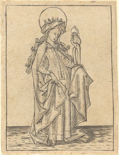 圣阿加莎 作者 以色列·范·麦肯纳姆（Israhel van Meckenem）