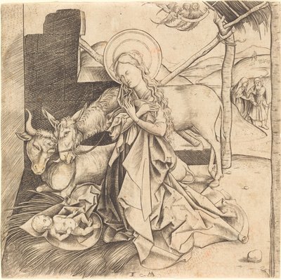 耶稣诞生 作者 以色列·范·麦肯纳姆（Israhel van Meckenem）
