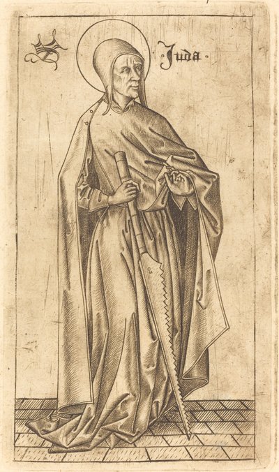 圣西门-泽洛特(?)或圣犹大-塔德(?) 作者 ES Master 之后的 Israhel van Meckenem